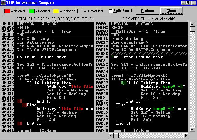 [TLIB Version Control for Windows Visual Compare]